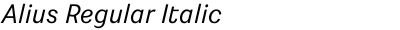 Alius Regular Italic
